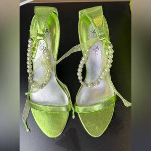 Neon green heels